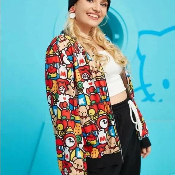 SHEIN X HELLO KITTY AOP JACKET PLUS SIZE 1X - Picture 3 of 10